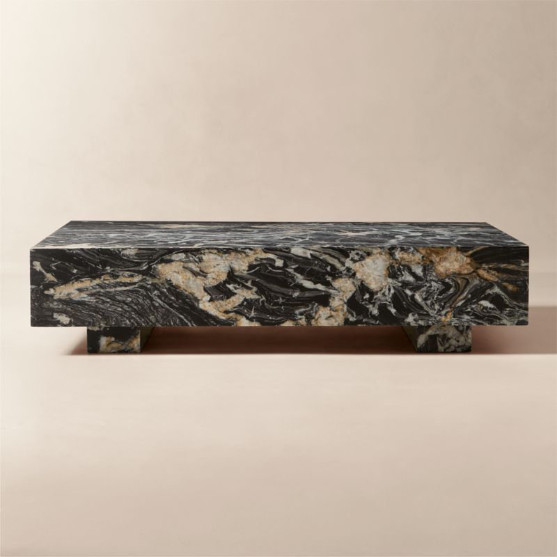 Black marble coffee table