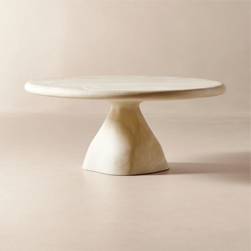 Round cream coffee table