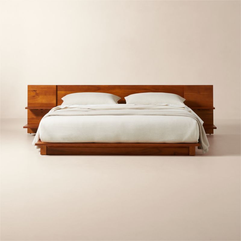 Wood platform bed