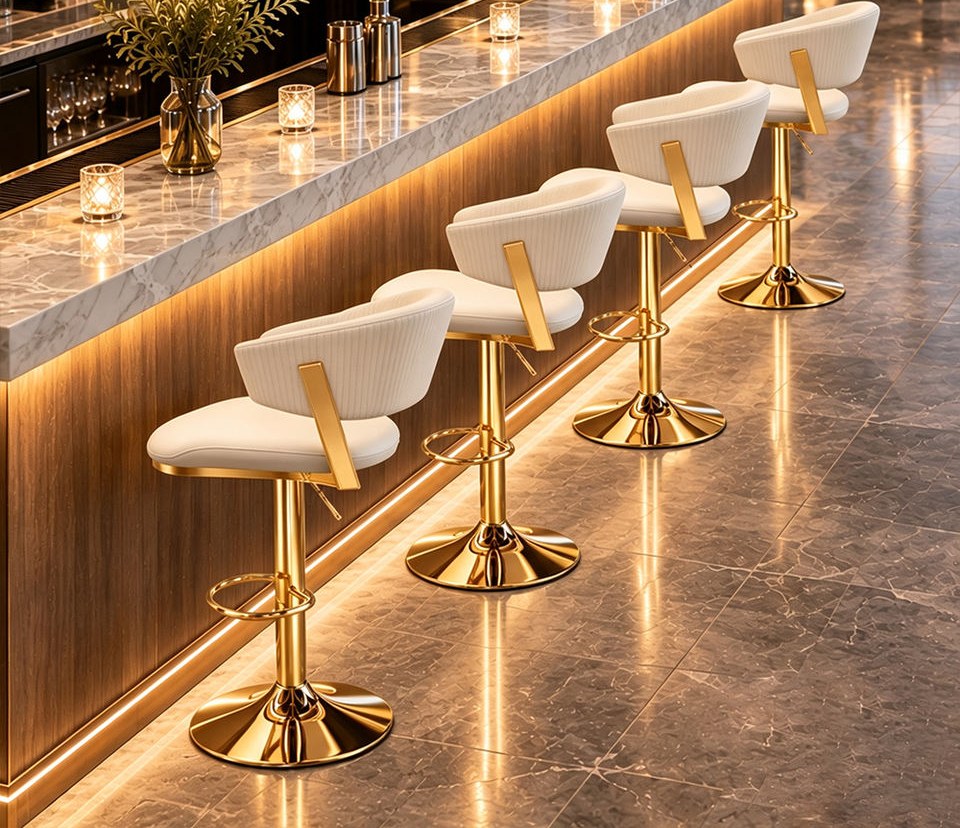 Adjustable Swivel Bar Stool