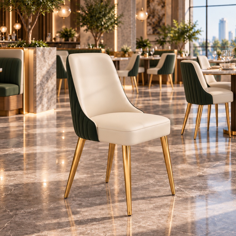 Two-Tone Upholstered Contract Dining Chair